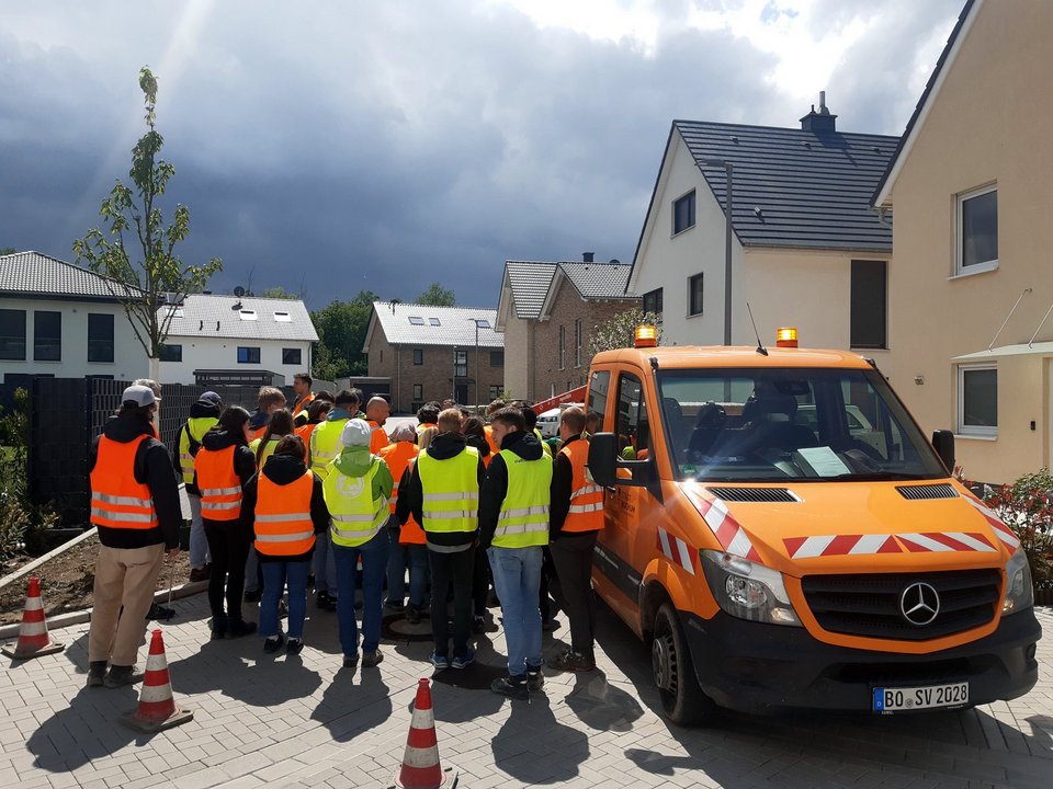 Ein Blick in den Substratfilter unter der Straße