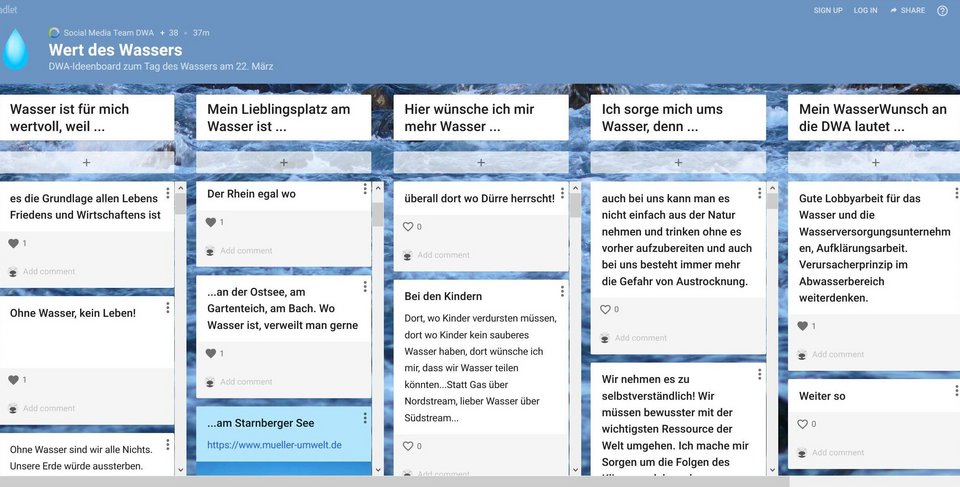 DWA-Pinnand zum Weltwassertag 2021