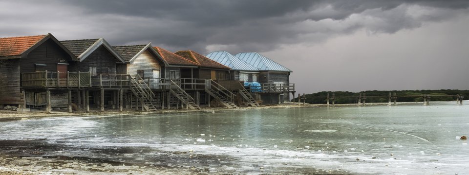 Bootshäuser am Ammersee.